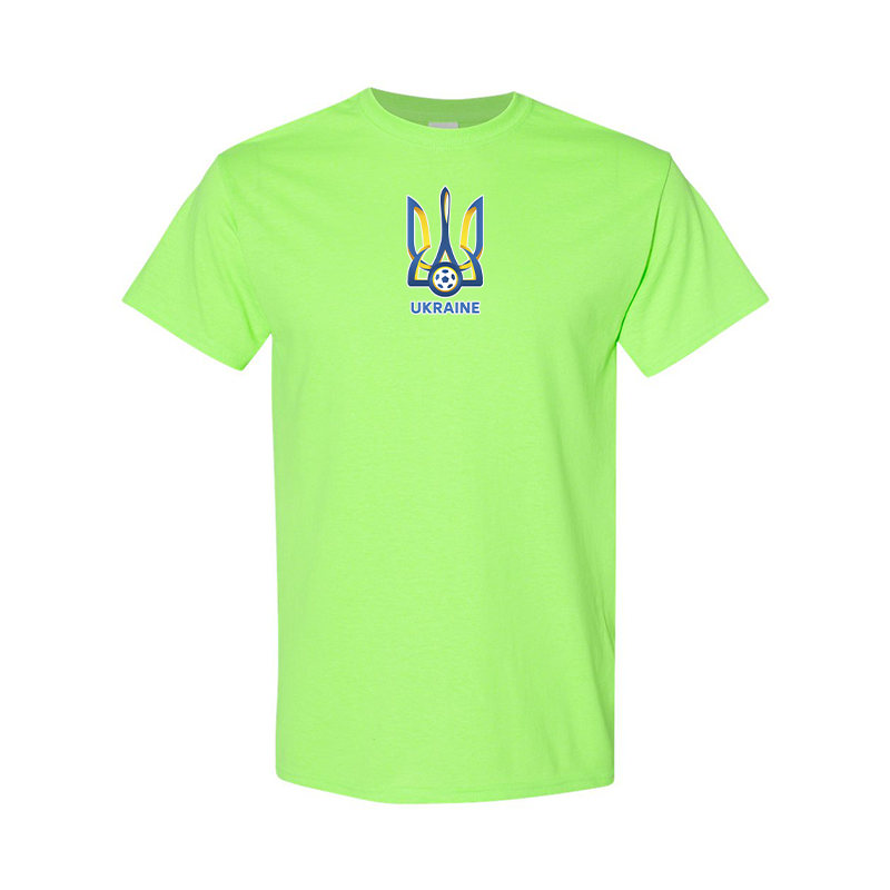 Men's Ukraine National Football Soccer Team Gildan Heavy Cotton T-Shirt